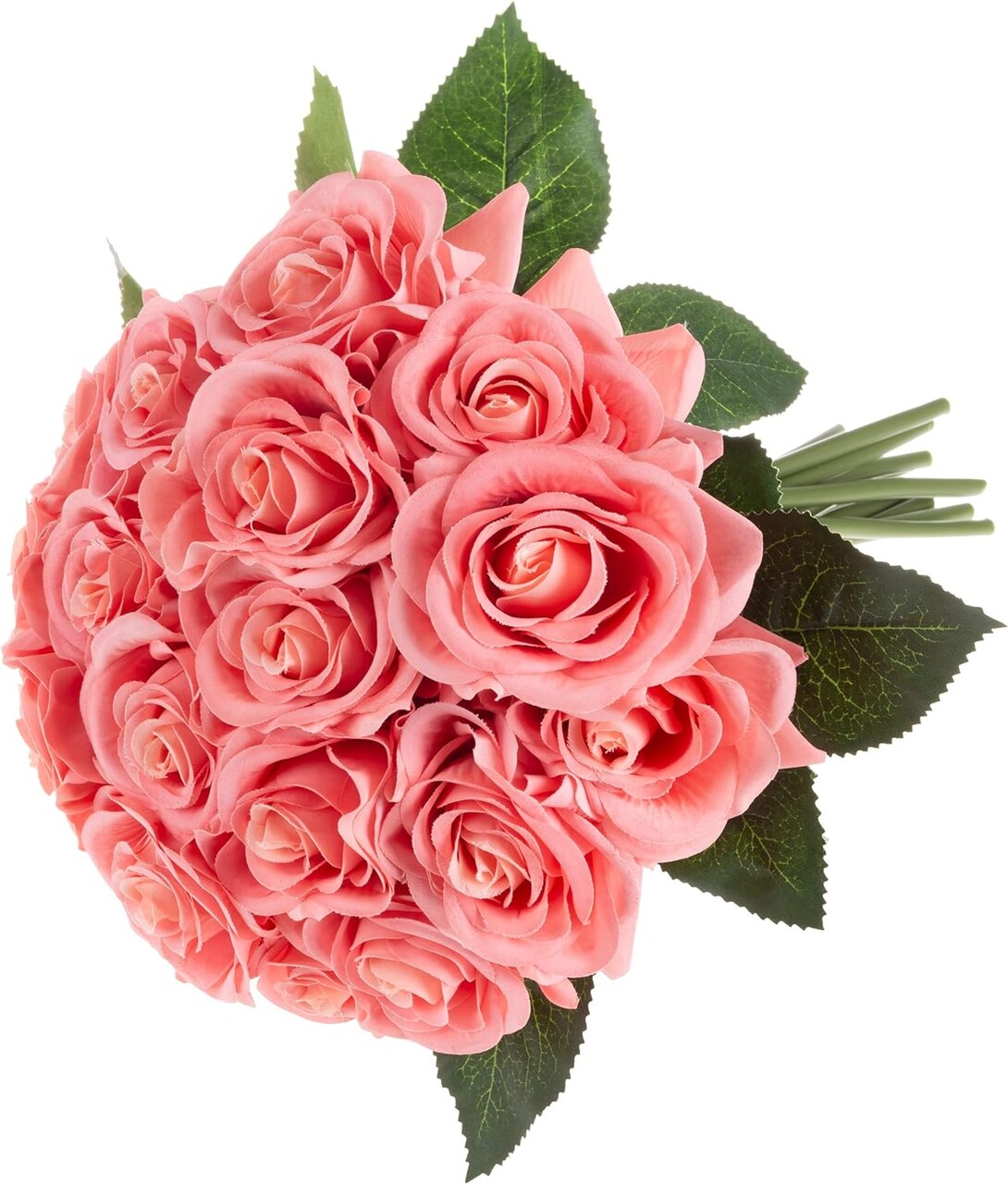 Lifelike Rose Artificial Flowers: 18-Piece Set for Elegant Decor